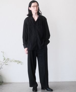 【完売品】shiun LINEN STRAIGHT TUCK TROUSERS shiun(シウン) ONLINE STORE / LINEN STRAIGHT TUCK TROUSERS