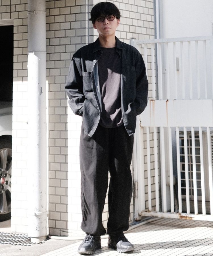 shiun GARMENT DYE WOOL TROUSERS Sサイズ shiun（シウン）の「GARMENT DYE WOOL TROUSERS（スラックス