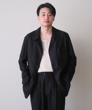 【shiun】 LINEN OPEN COLLAR JACKET & PANTS shiun(シウン) ONLINE STORE / LINEN OPEN COLLAR JACKET