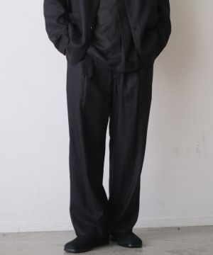 shiun LINEN BELTED PANTS 黒　サイズМ shiun(シウン) ONLINE STORE / LINEN BELTED PANTS