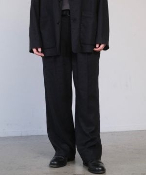 shiun LINEN BELTED PANTS 黒　サイズМ shiun(シウン) ONLINE STORE / LINEN BELTED PANTS