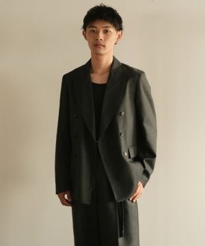 shiun DOUBLE BREASTED JACKET セットアップ　xs shiun DOUBLE BREASTED JACKET セットアップ xs shiun セットアップ