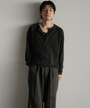 shiun(シウン) ONLINE STORE / T/C HENLEY NECK KNIT
