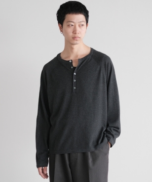 【shiun】T/C HENLEY NECK KNIT Sサイズ shiun(シウン) ONLINE STORE / T/C HENLEY NECK KNIT