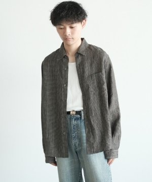 shiun(シウン) ONLINE STORE / MICRO CHECK LINEN SHIRT
