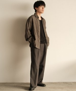 shiun(シウン) ONLINE STORE / MICRO CHECK LINEN SHIRT