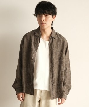 shiun(シウン) ONLINE STORE / MICRO CHECK LINEN SHIRT