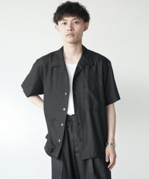 shiun(シウン) ONLINE STORE / CHINTZ LINEN OPEN COLLAR SHIRT