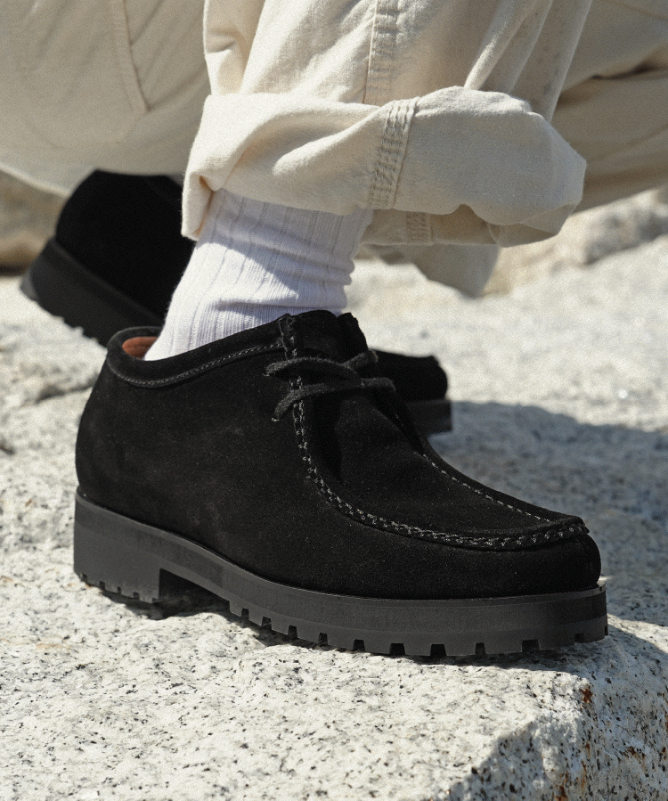 SHIUN シウン　ブラックスエードモカシン　替え紐付き shiun(シウン) ONLINE STORE / BLACK SUEDE MOCCASIN