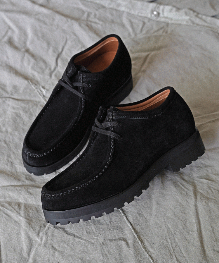 shiun BLACK SUEDE MOCCASIN XSサイズ shiun BLACK SUEDE MOCCASIN XSサイズ