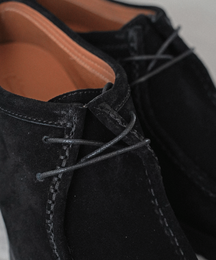25.5-26.5cm相当shiunブラックスエードモカシンシューズ ワムウ shiun(シウン) ONLINE STORE / BLACK SUEDE MOCCASIN