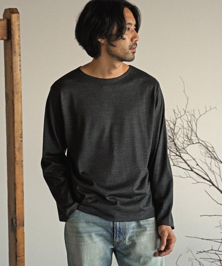 トップス shiun WOOL CREW NECK TEE shiun(シウン) ONLINE STORE / WOOL L/S TEE