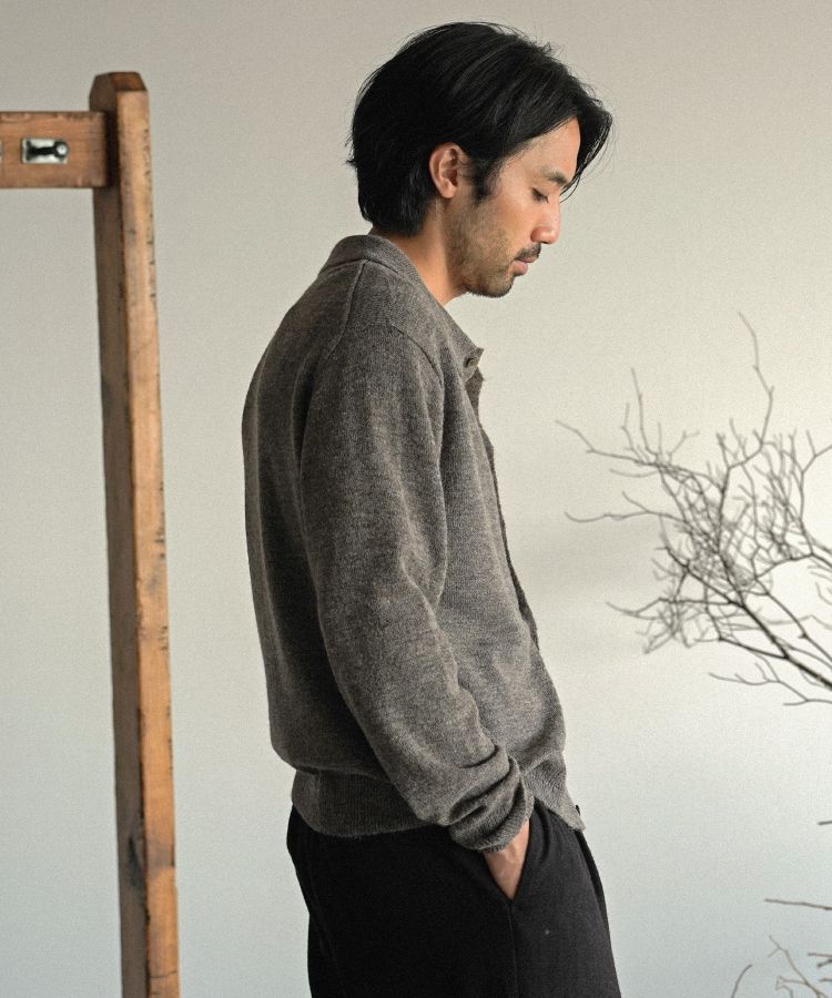 shiun WOOL A-1 KNIT Sサイズ 24AW shiun(シウン) ONLINE STORE / WOOL ALPACA KNIT SHIRT