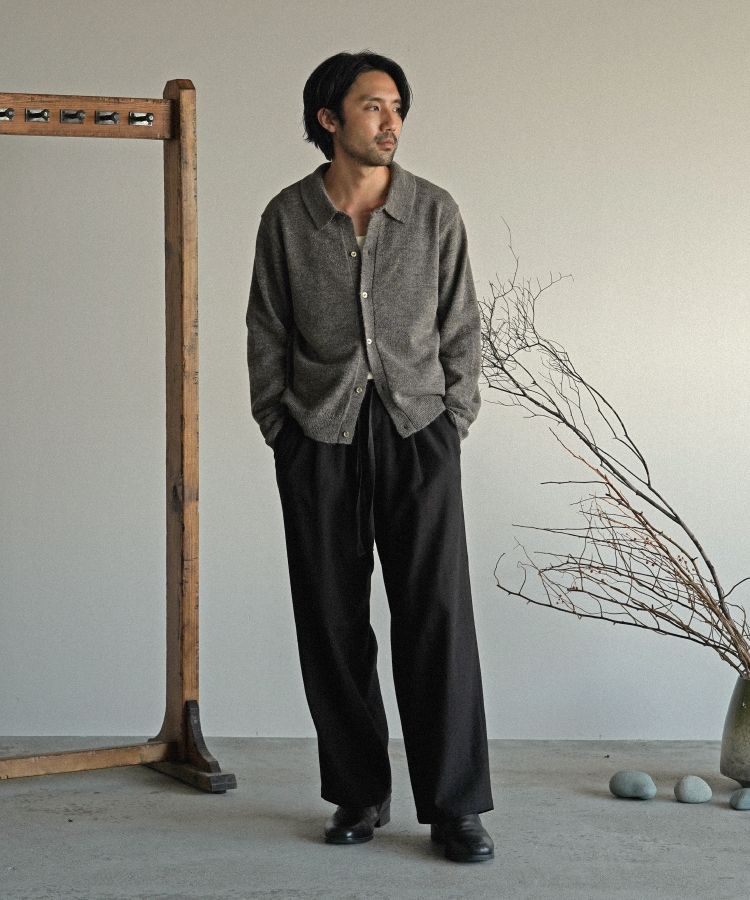 shiun WOOL A-1 KNIT Sサイズ 24AW shiun(シウン) ONLINE STORE / WOOL ALPACA KNIT SHIRT