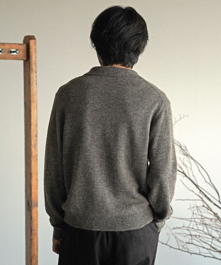 WOOL ALPACA KNIT SHIRT