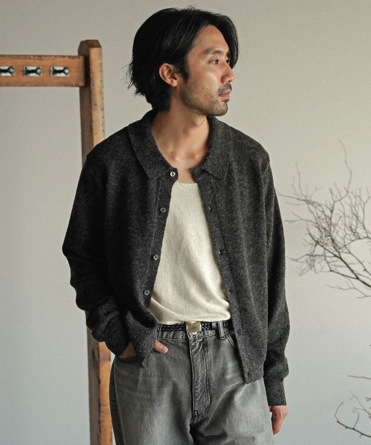 WOOL ALPACA KNIT SHIRT