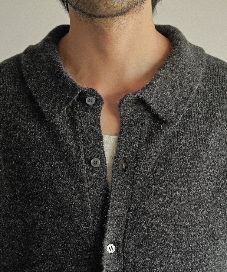 WOOL ALPACA KNIT SHIRT