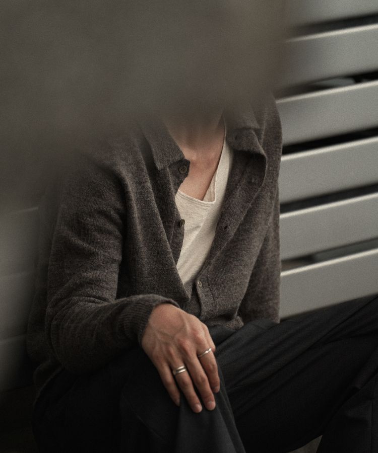 WOOL ALPACA KNIT SHIRT