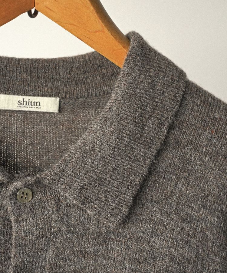 shiun WOOL A-1 KNIT Sサイズ 24AW shiun(シウン) ONLINE STORE / WOOL ALPACA KNIT SHIRT