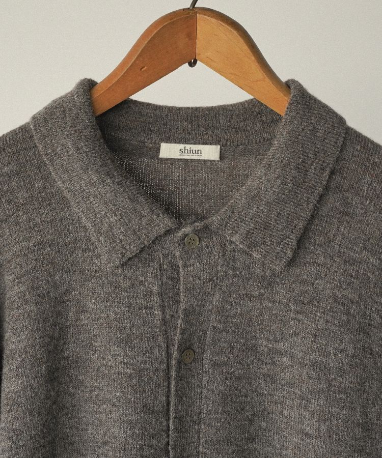 shiun WOOL A-1 KNIT Sサイズ 24AW shiun(シウン) ONLINE STORE / WOOL ALPACA KNIT SHIRT