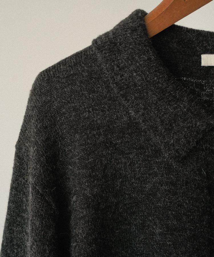 WOOL ALPACA KNIT SHIRT