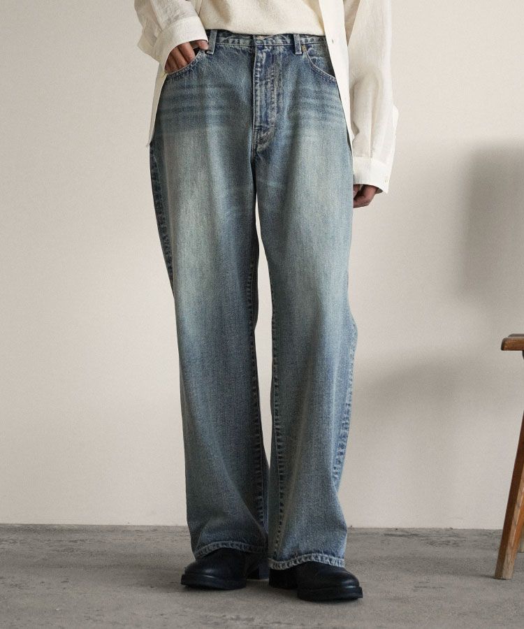 shiun(シウン) ONLINE STORE / FLARE SLUB DENIM PANTS