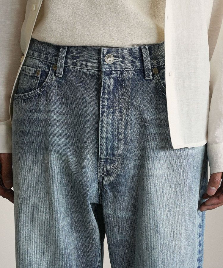 FLARE SLUB DENIM PANTS