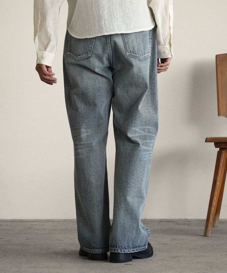 FLARE SLUB DENIM PANTS