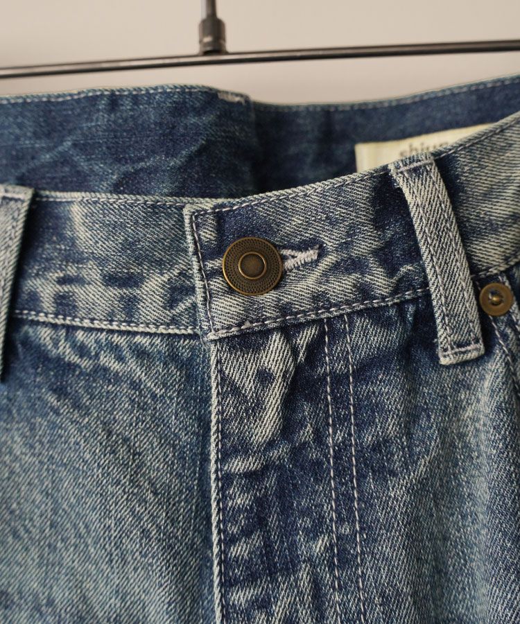 FLARE SLUB DENIM PANTS