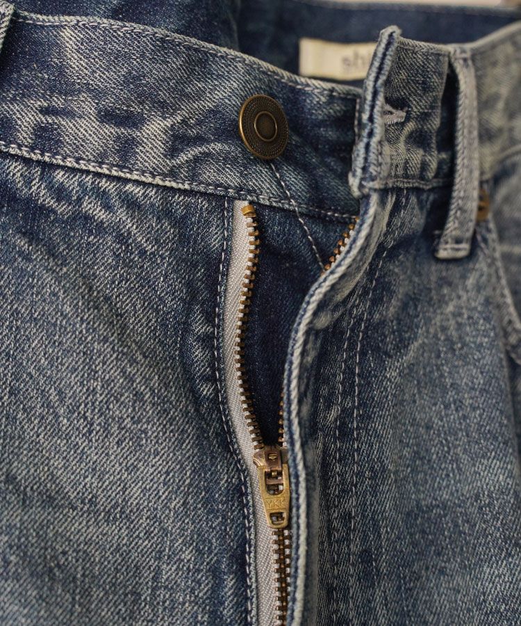 FLARE SLUB DENIM PANTS