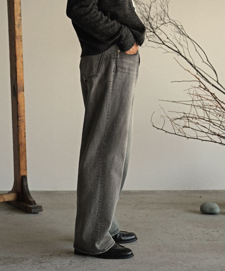 shiun(シウン) ONLINE STORE / FLARE SLUB DENIM PANTS