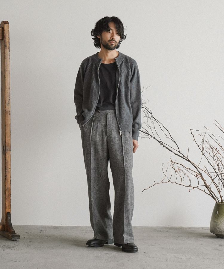 shiun WOOL TWEED TROUSERS Sサイズ shiun(シウン) ONLINE STORE / TWEED STRAIGHT TROUSERS