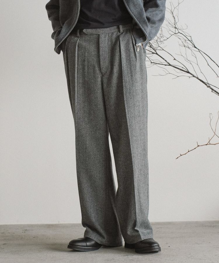 shiun(シウン) ONLINE STORE / TWEED STRAIGHT TROUSERS