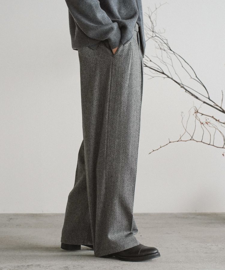 TWEED STRAIGHT TROUSERS