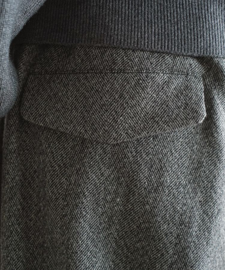 TWEED STRAIGHT TROUSERS