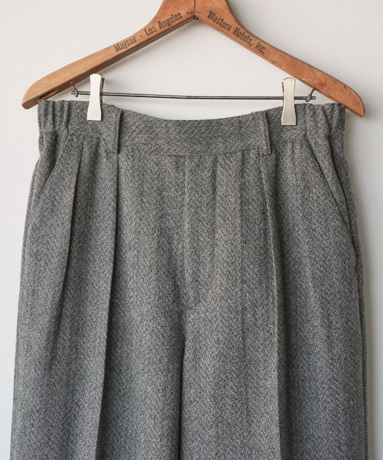 TWEED STRAIGHT TROUSERS