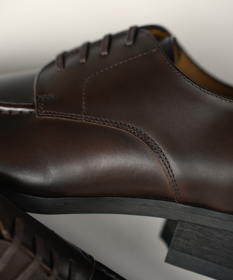 shiun(シウン) ONLINE STORE / COW LEATHER U-TIP DERBY(+6cm)