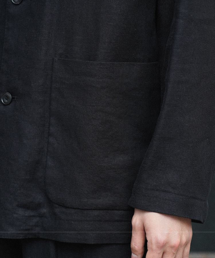 SHIUN シウンLINEN OPEN COLLAR JACKET M 未使用品 - メルカリ