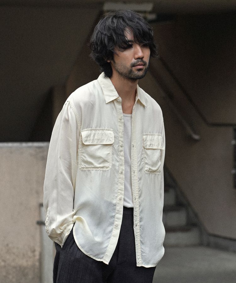 shiun(シウン) ONLINE STORE / CUPRO FIBRIL UTILITY SHIRT