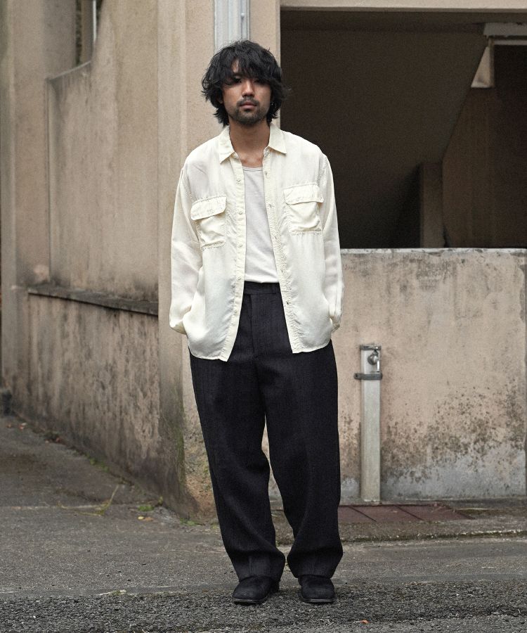 トップス shiun CUPRO FIBRIL UTILITY SHIRT shiun(シウン) ONLINE STORE / CUPRO FIBRIL UTILITY SHIRT