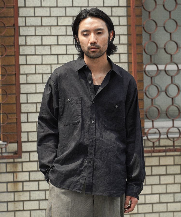 【美品】shiun LINEN SHEER L/S SHIRTS shiun(シウン) ONLINE STORE / LINEN SHEER L/S SHIRTS