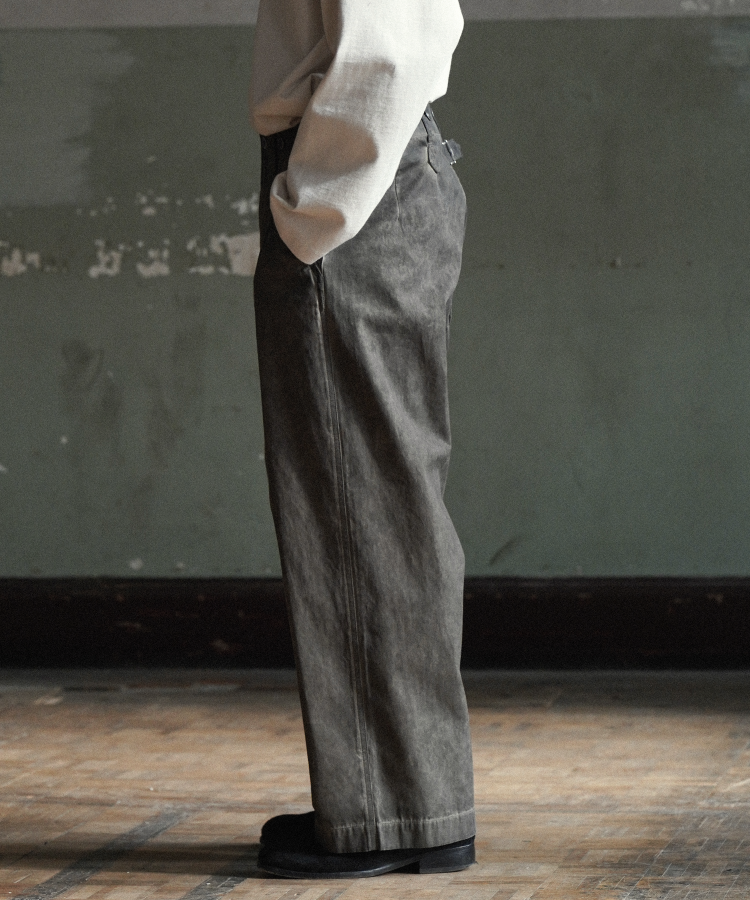 FADED COTTON TROUSERS