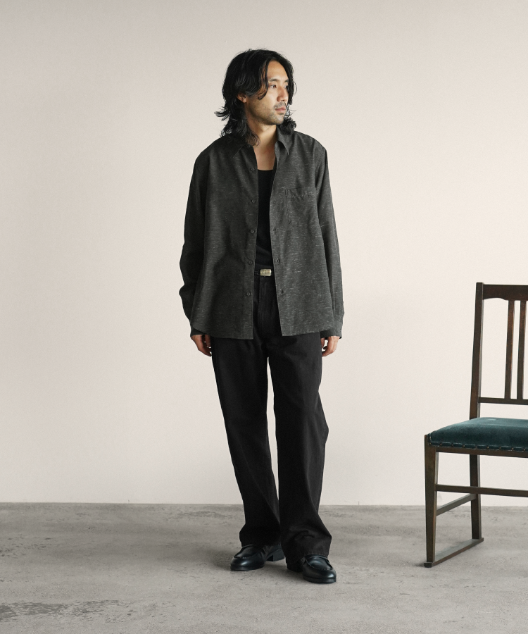 shiun(シウン) ONLINE STORE / STRAIGHT BLACK SLUB DENIM
