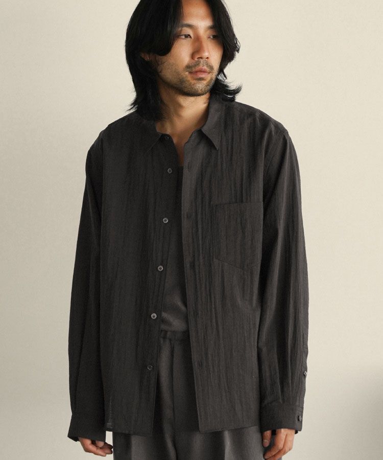 い*ぬ様 新品未開封26ssshiun WASHED COTTON SHEER shiun(シウン) ONLINE STORE / WASHED COTTON SHEER SHIRT