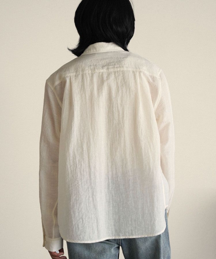 shiun(シウン) ONLINE STORE / WASHED COTTON SHEER SHIRT