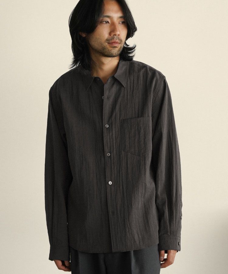 トップス shiun WASHED COTTON SHEER SHIRT shiun(シウン) ONLINE STORE / WASHED COTTON SHEER SHIRT