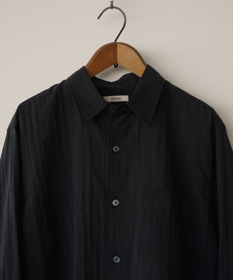 トップス shiun WASHED COTTON SHEER SHIRT shiun(シウン) ONLINE STORE / WASHED COTTON SHEER SHIRT