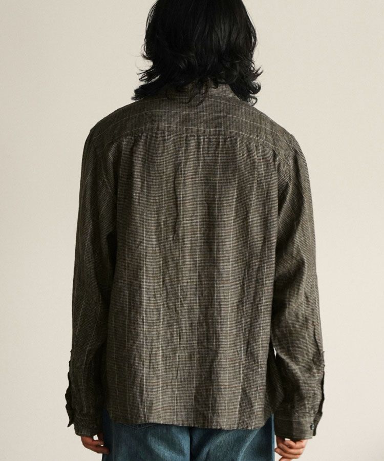 shiun(シウン) ONLINE STORE / MICRO CHECK LINEN SHIRT