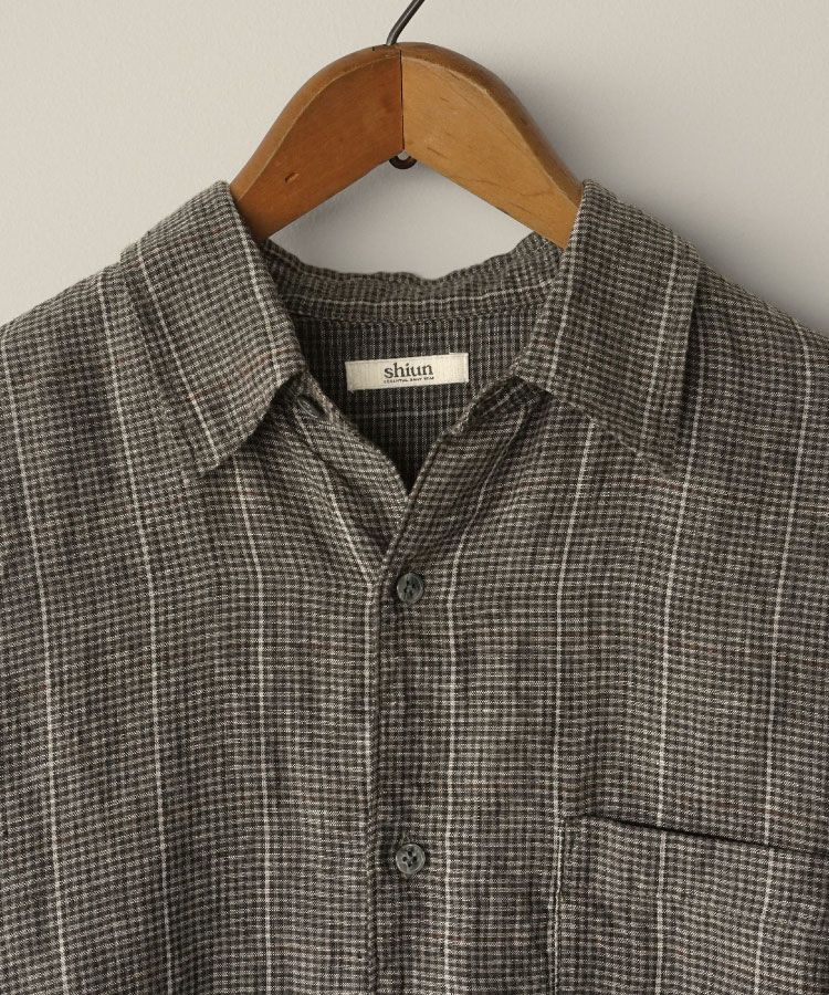 【shiun】MICRO CHECK LINEN SHIRT shiun(シウン) ONLINE STORE / MICRO CHECK LINEN SHIRT