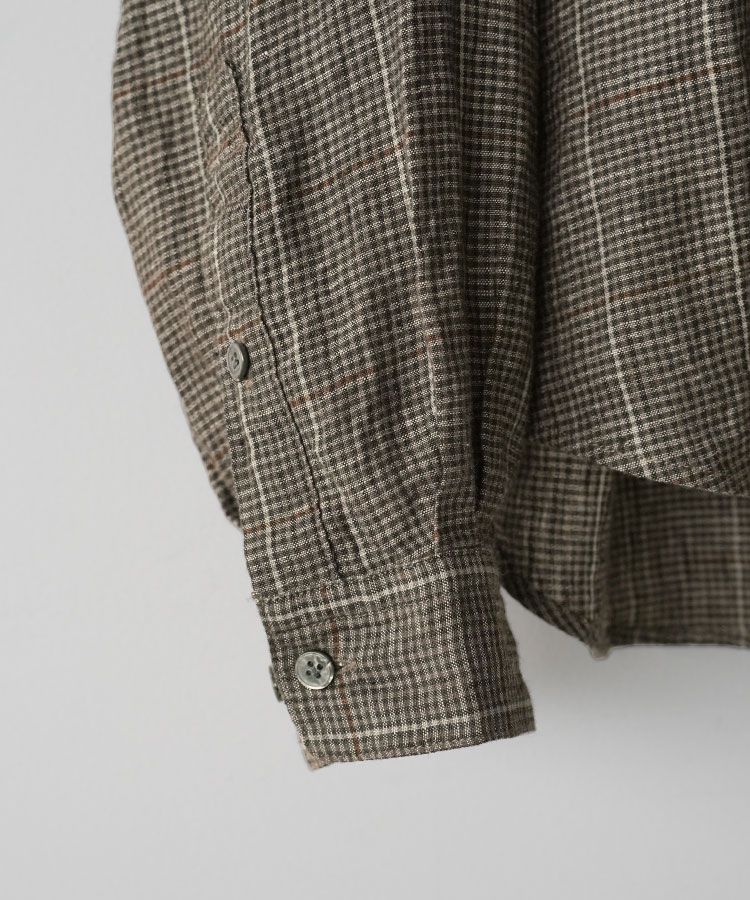 shiun(シウン) ONLINE STORE / MICRO CHECK LINEN SHIRT